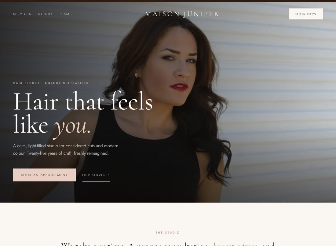 Concept redesign for A hair salon