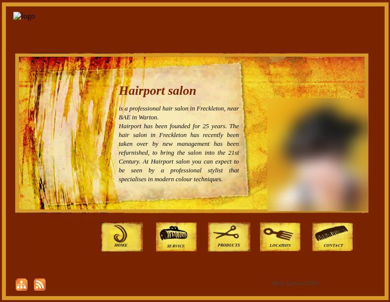 Old archived website of A hair salon